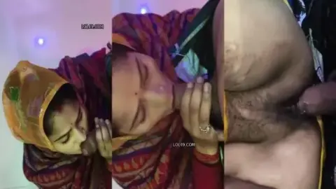 भोजपुरी संस्कारी भाभी घूँघट पहने देवर को ब्लोजॉब दिया वीडियो