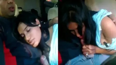 कार में ब्लोजॉब देती है वाइफ पति के दोस्त का लंड पकड़कर एमएमएस वीडियो